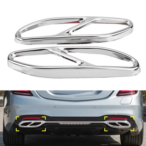 Chrome steel rear exhaust - chrome,